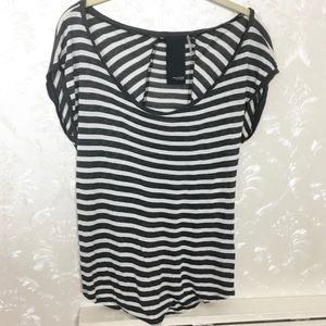 H by bordeaux Tops - Heather by Bordeaux Gray Jersey Striped Tee H by bordeaux Tops - Heather by Bordeaux Gray Jersey Striped Tee